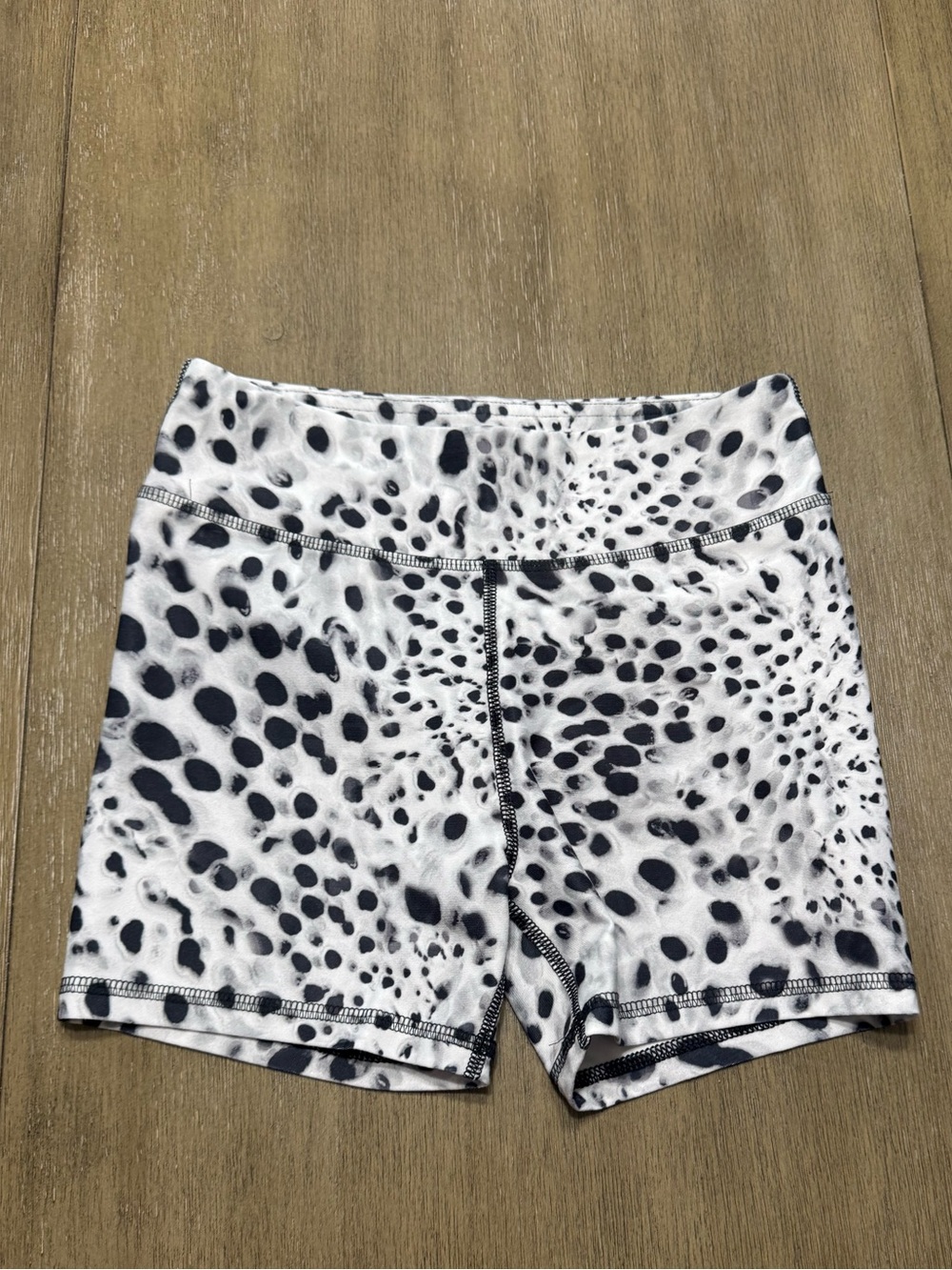 DSG Black and White Spot Print Bike Shorts